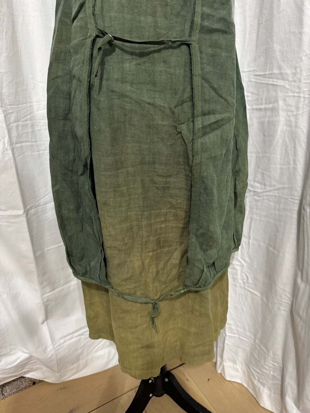 Completo Lino by Arthurio Olive Green 100% Linen Lagenlook Tunic Dress - Picture 5 of 11